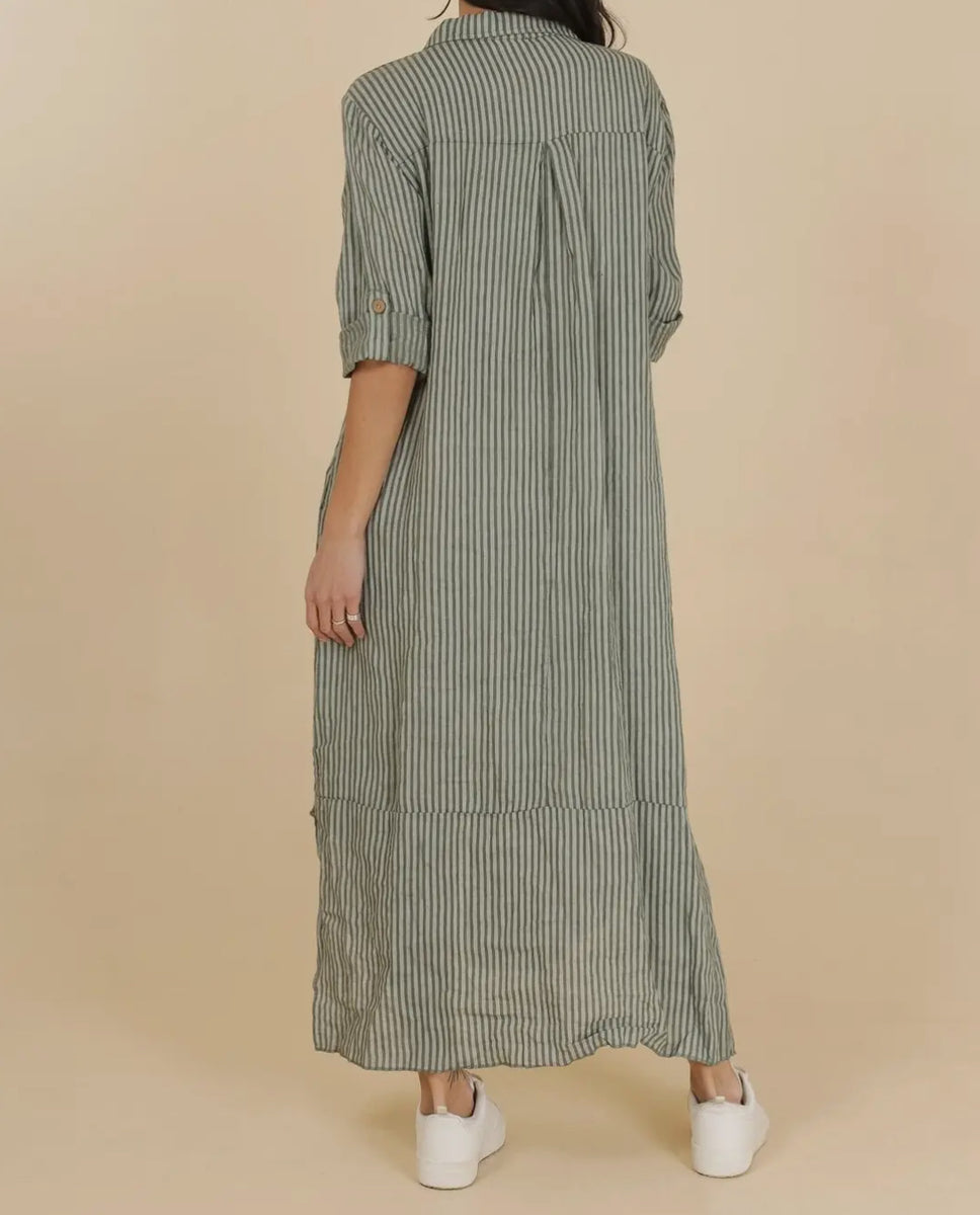 Mariella Italian Linen Dress – Urban Sky Btq