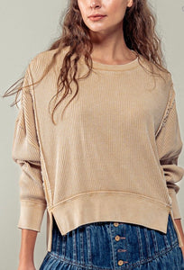 Jessie Boxy Waffle Knit