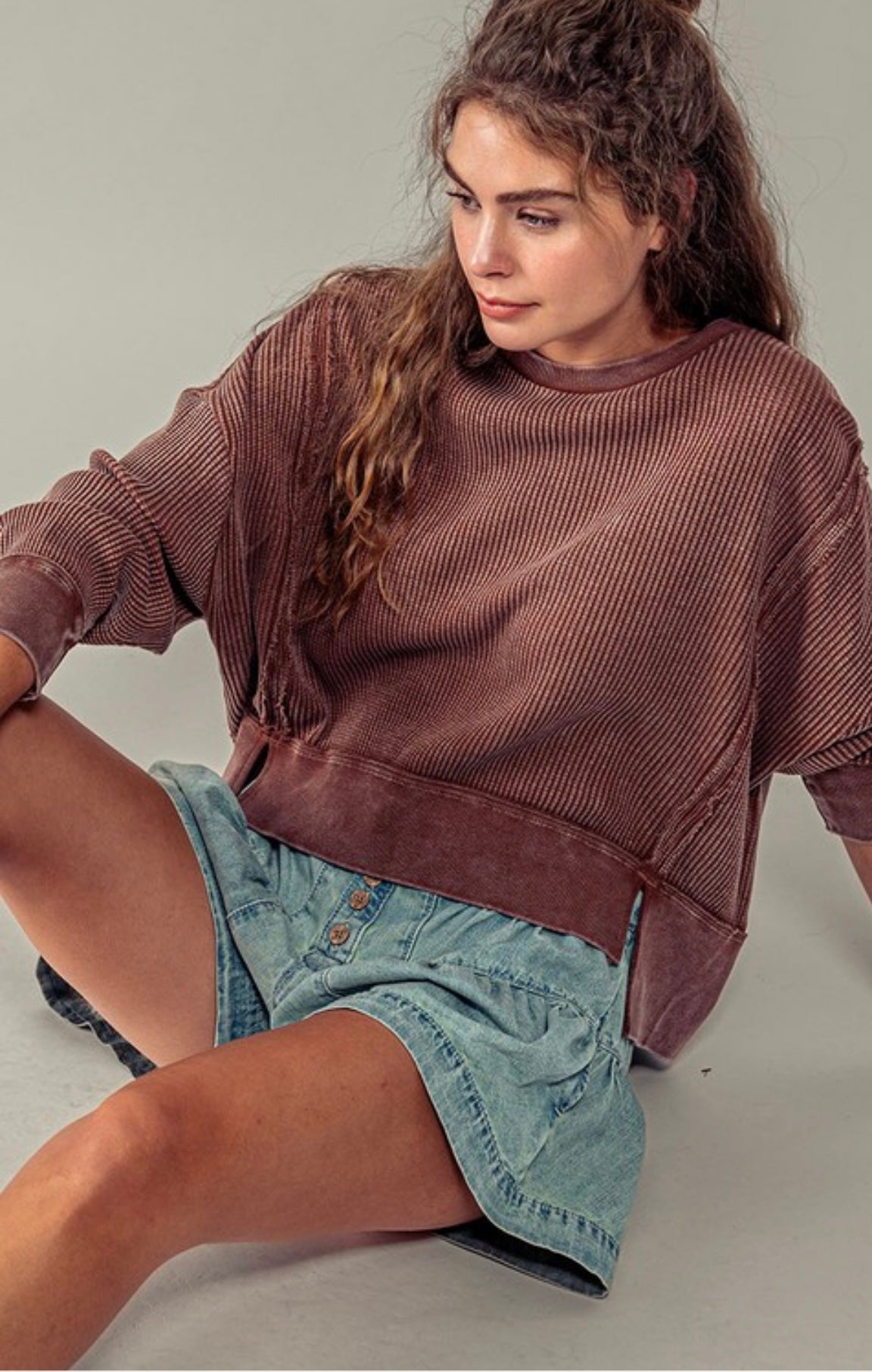Jessie Boxy Waffle Knit