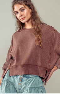 Jessie Boxy Waffle Knit