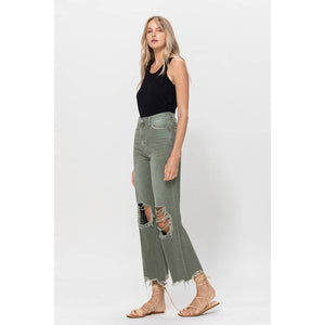 Leslie Flare Jeans - Army Green