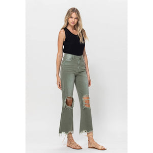 Leslie Flare Jeans - Army Green