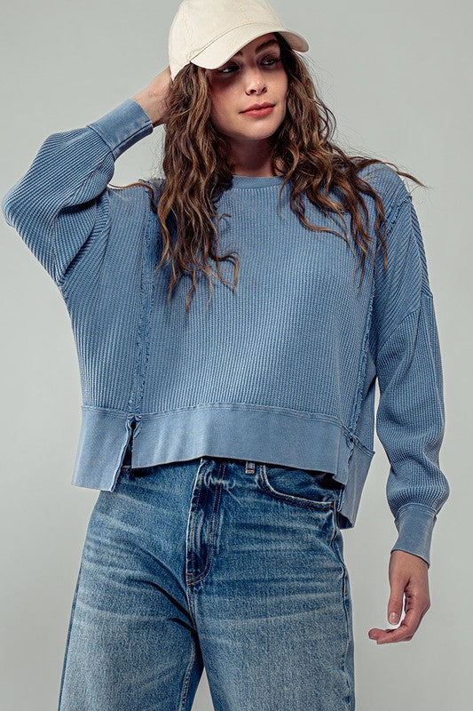 Jessie Boxy Waffle Knit