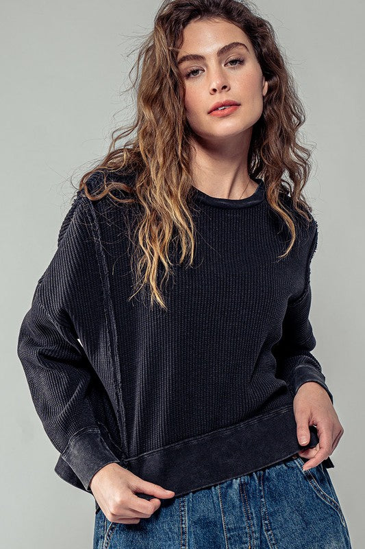 Jessie Boxy Waffle Knit
